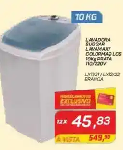 GBarbosa Lavadora sugar lavamax colormao LCS prata oferta