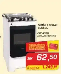 GBarbosa Fogão 4 bocas consul CFO4NAB branco bivolt oferta