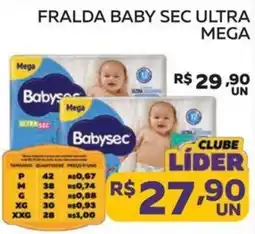 Lider Atacadista Fralda baby sec ultra mega oferta