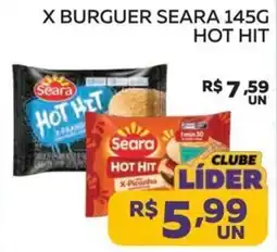 Lider Atacadista X burguer seara 145g hot hit oferta