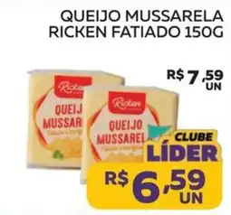 Lider Atacadista queijo mussarela ricken fatiado oferta