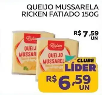 Lider Atacadista queijo mussarela ricken fatiado oferta
