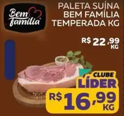 Lider Atacadista Paleta suína bem família temperada oferta