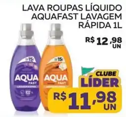 Lider Atacadista Lava roupas líquido aquafast lavagem rápida oferta