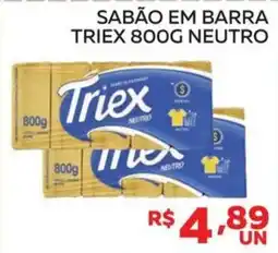 Lider Atacadista Sabão em barra triex 800g neutro oferta