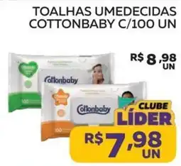 Lider Atacadista toalhas umedecidas cottonbaby c/100 un oferta