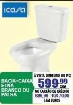 Mauro Center bacia+caixa etna branco ou palha oferta