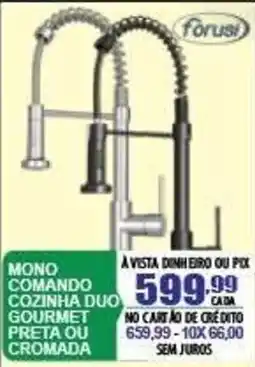Mauro Center mono comando cozinha duo gourmet preta ou cromada oferta