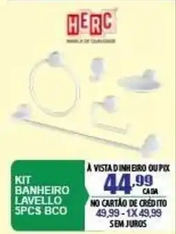 Mauro Center kit banheiro lavello 5pcs bco oferta