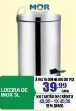 Mauro Center Lixeira de inox oferta