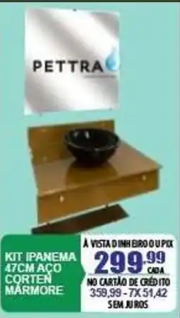 Mauro Center Kit ipanema aço corten mármore oferta