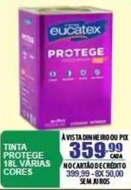 Mauro Center tinta protege 18l varias cores oferta