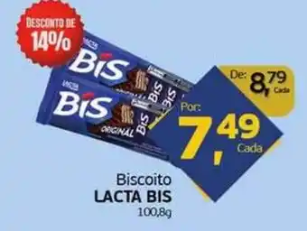 Biscoito lacta bis
