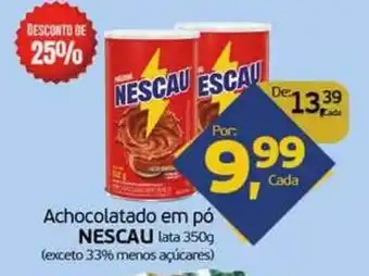Achocolatado em pó nescau