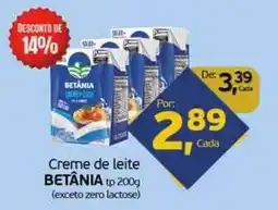 Cometa Supermercados Creme de leite betânia oferta