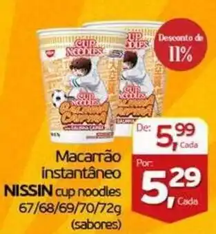 Macarrão instantâneo nissin cup noodles