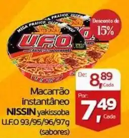 Cometa Supermercados Macarrão instantâneo nissin yakissoba u.f.o 93/95/96/97g (sabores) oferta