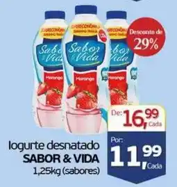 Cometa Supermercados logurte desnatado sabor & vida oferta