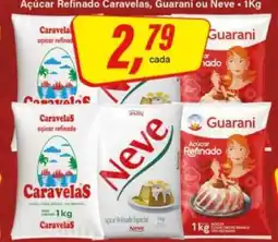 Rede Supermarket Açúcar Refinado Caravelas, Guarani ou Neve oferta