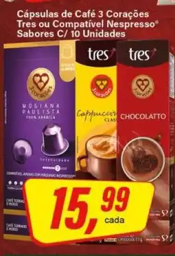 Rede Supermarket Cápsulas de Café 3 Corações oferta