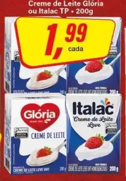 Rede Supermarket Creme de Leite Glória ou Italac TP oferta