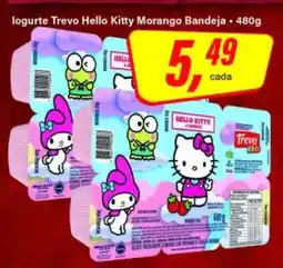 Rede Supermarket Iogurte Trevo Hello Kitty Morango Bandeja oferta
