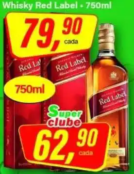 Rede Supermarket Whisky Red Label oferta