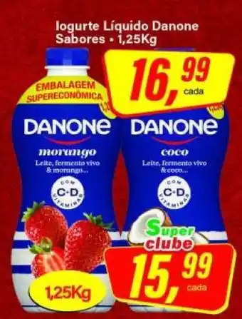Rede Supermarket Iogurte Líquido Danone Sabores oferta