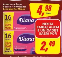 Rede Supermarket Absorvente Diana Suave C/ 16 Unidades oferta