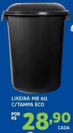Bergamais Supermercados Lixeira mb 61l c/tampa eco oferta