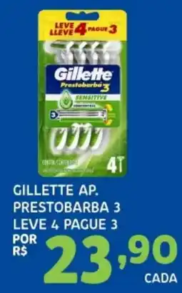 Bergamais Supermercados gillette ap. prestobarba 3 oferta