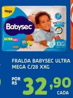 Bergamais Supermercados Fralda babysec ultra mega oferta