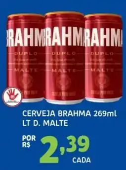 Bergamais Supermercados Cerveja brahma lt d. malte oferta