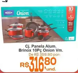 Cocipa Cj. Panela Alum. Brinox 10Pc Onion Vm. oferta