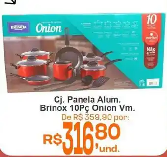 Cj. Panela Alum. Brinox 10Pc Onion Vm.