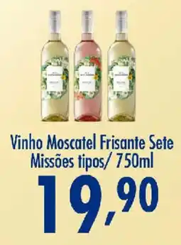Confiança Supermercados Vinho Moscatel Frisante Sete Missões tipos oferta
