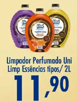 Confiança Supermercados Limpador Perfumado Uni Limp Essências tipos oferta