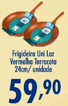 Confiança Supermercados Frigideira uni lar vermelha terracota oferta