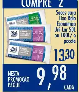 Confiança Supermercados Sacos para lixo rolo econômico uni lar oferta