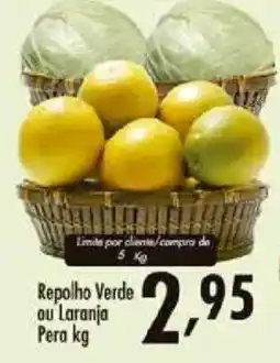 Confiança Supermercados Repolho Verde ou Laranja Pera kg oferta