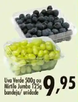 Confiança Supermercados Uva Verde ou Mirtilo Jumbo oferta