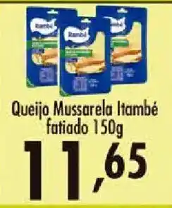 Confiança Supermercados Queijo Mussarela Itambé fatiado oferta