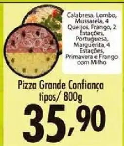 Confiança Supermercados Pizza grande confiança tipos oferta