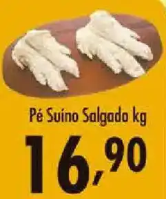 Confiança Supermercados Pé Suíno Salgado kg oferta
