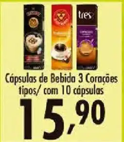 Confiança Supermercados Cápsulas de bebida 3 corações oferta