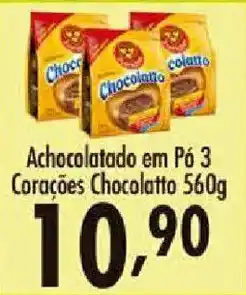 Confiança Supermercados Achocolatado em Pó 3 Corações Chocolatto oferta