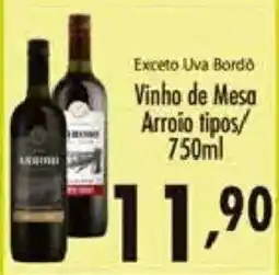 Confiança Supermercados Vinho de Mesa Arroio tipos oferta