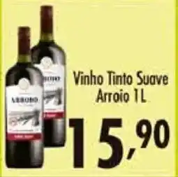 Confiança Supermercados Vinho Tinto Suave Arroio oferta
