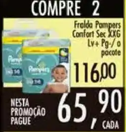 Confiança Supermercados Fralda Pampers Confort Sec XXG oferta
