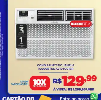 Cond ar mystic janela 10000btus